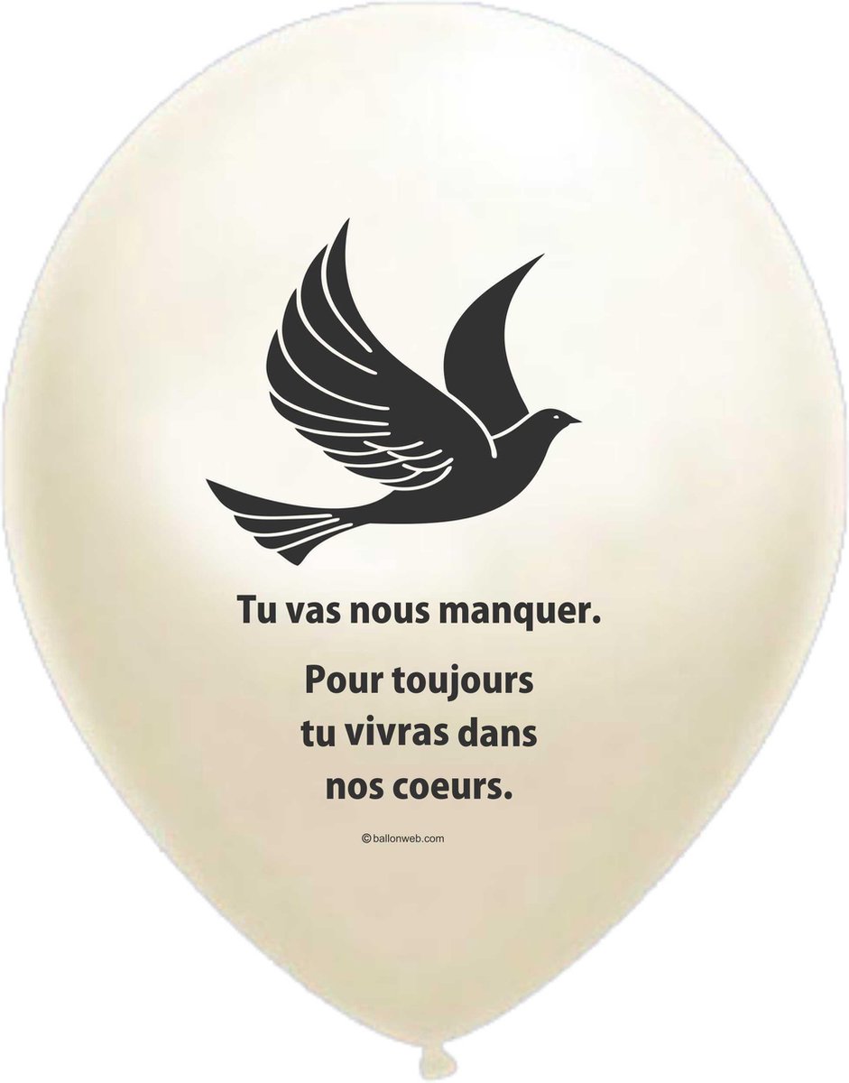 10x Ballons funérailles begrafenis 